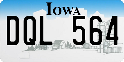 IA license plate DQL564