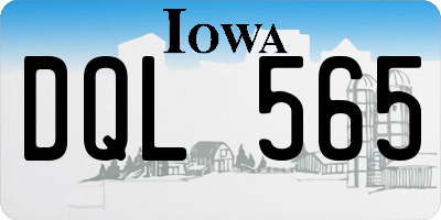 IA license plate DQL565