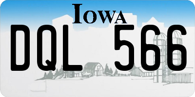 IA license plate DQL566