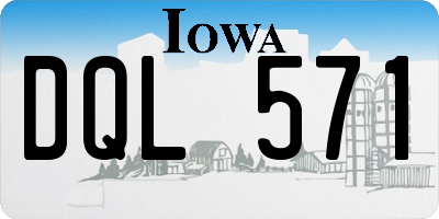 IA license plate DQL571