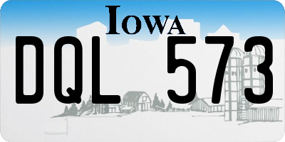 IA license plate DQL573