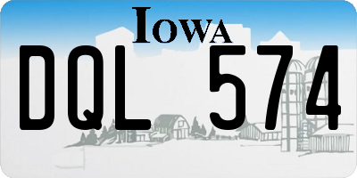 IA license plate DQL574