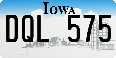 IA license plate DQL575