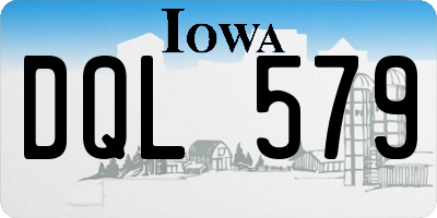 IA license plate DQL579