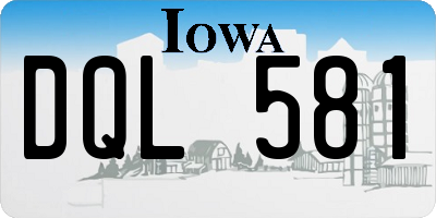IA license plate DQL581