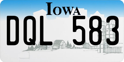 IA license plate DQL583