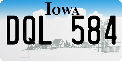 IA license plate DQL584