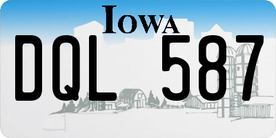 IA license plate DQL587