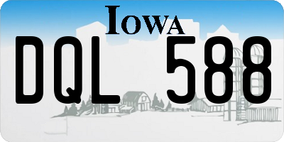 IA license plate DQL588