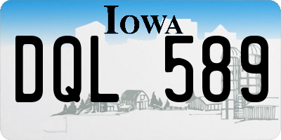 IA license plate DQL589