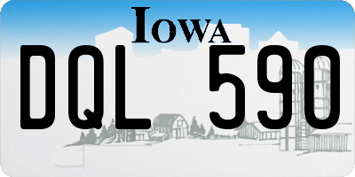 IA license plate DQL590