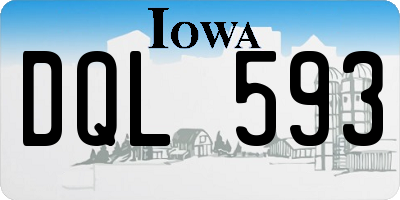 IA license plate DQL593