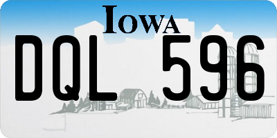 IA license plate DQL596