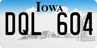 IA license plate DQL604