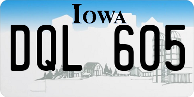 IA license plate DQL605