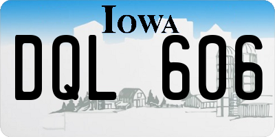 IA license plate DQL606