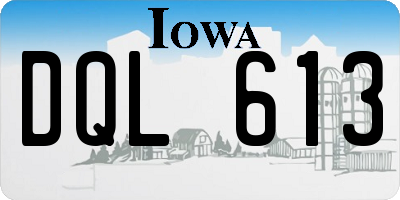 IA license plate DQL613