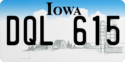IA license plate DQL615