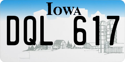 IA license plate DQL617