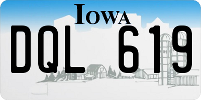 IA license plate DQL619