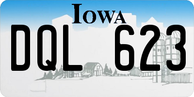 IA license plate DQL623
