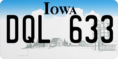 IA license plate DQL633