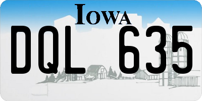 IA license plate DQL635