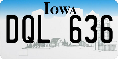 IA license plate DQL636
