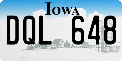 IA license plate DQL648