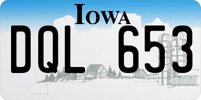 IA license plate DQL653