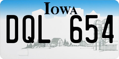 IA license plate DQL654