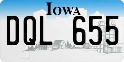 IA license plate DQL655