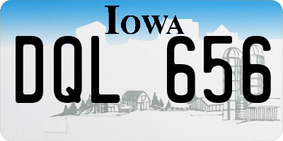 IA license plate DQL656