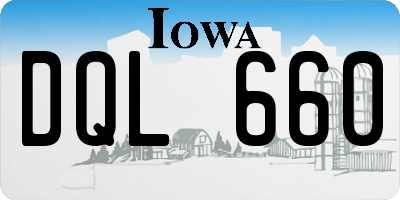 IA license plate DQL660