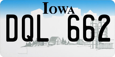 IA license plate DQL662