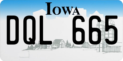 IA license plate DQL665