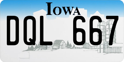IA license plate DQL667