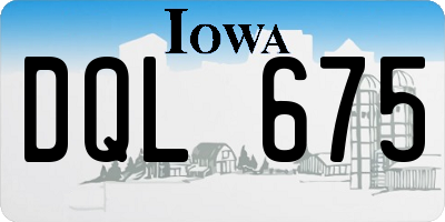 IA license plate DQL675