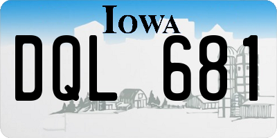 IA license plate DQL681