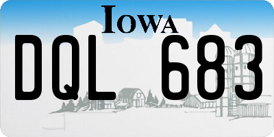 IA license plate DQL683
