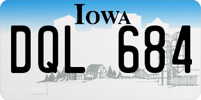 IA license plate DQL684