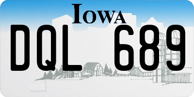 IA license plate DQL689