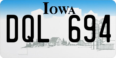 IA license plate DQL694