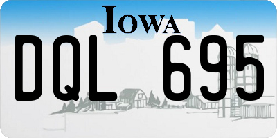 IA license plate DQL695