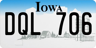 IA license plate DQL706