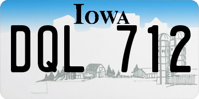 IA license plate DQL712