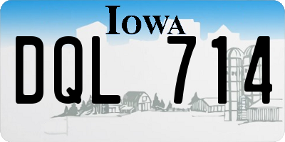 IA license plate DQL714