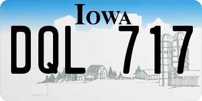 IA license plate DQL717