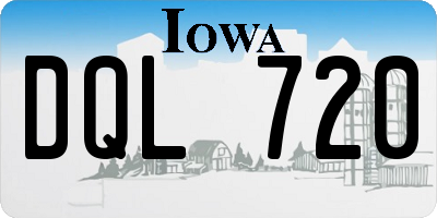 IA license plate DQL720