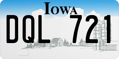 IA license plate DQL721